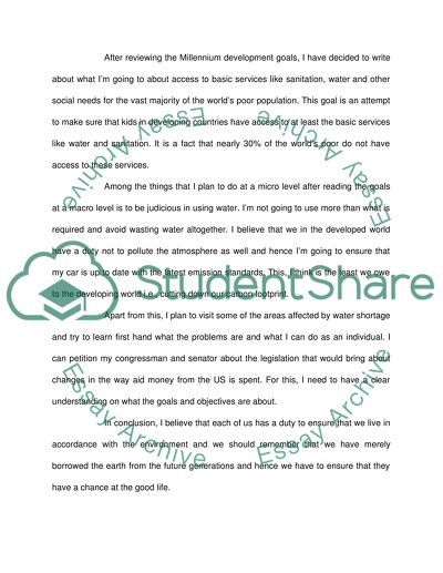 The Millennium Development Goals