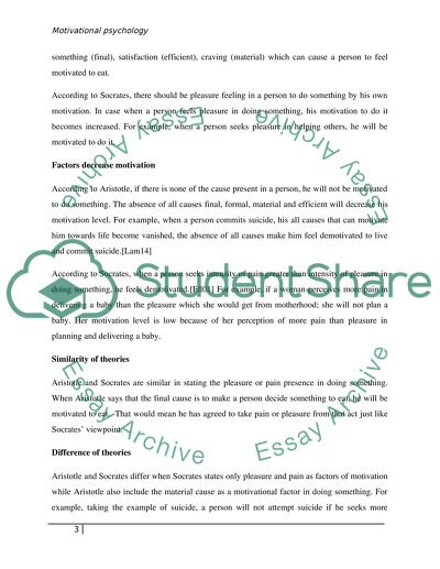 Motivational Psychology: Aristotles Theory of Motivation