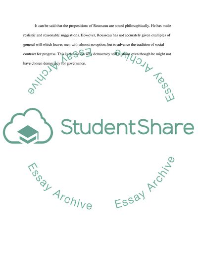 Rousseau and the Social Contract Tradition