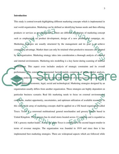 Marketing Analysis of Tesco