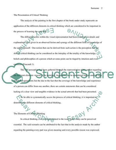 The Presence of Critical Thinking in Education and Arts