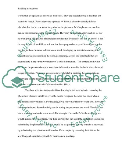 Five Areas of Reading Instruction