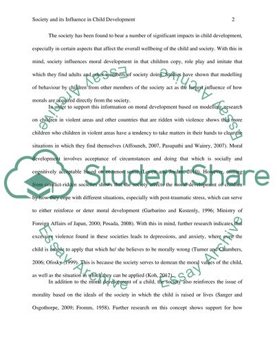 Society and its influence in child development