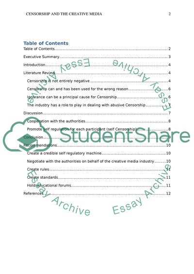 Dealing With Censorship in the Creative Media Industry