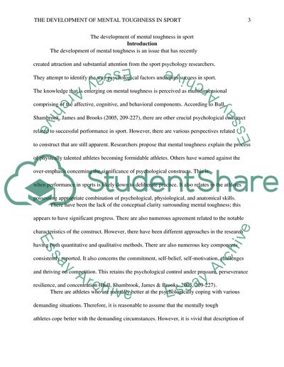 Module: Psychologial Basis of Sport and Exercise. - Systematic Literature Review