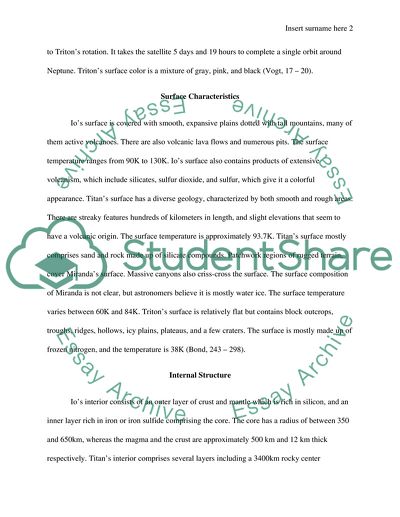 Comparison of Satellites