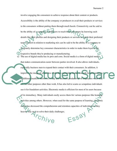 The Use of Digital Media