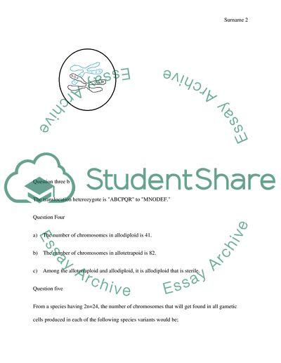 Genetics assignment three
