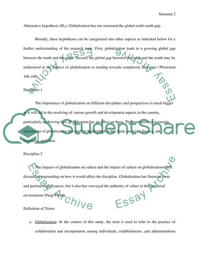 Globalization has/has not worsened the Global North-South gap