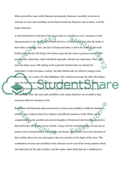 Jane Austens Sense and Sensibility: The coexistence of contrasts in human personality