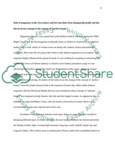 Role of Magazines in the 21st Century and how has their form Changed Physically