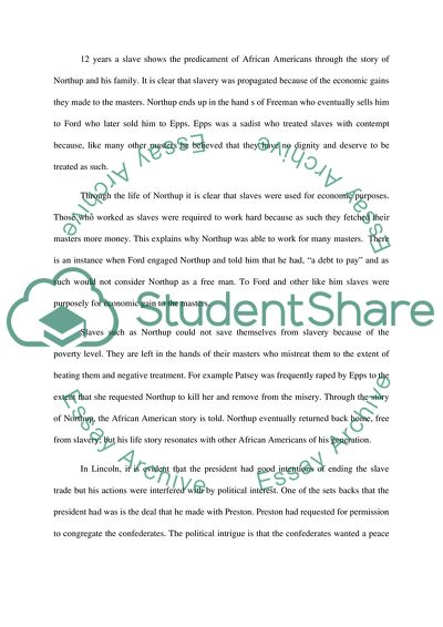 The Subject of Slavery in Movies