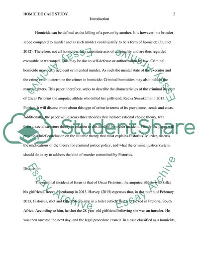 The Kind of Murder Committed by Pistorius