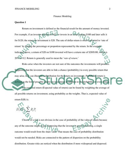 The Capital Asset Pricing Model