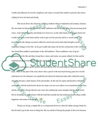 Wang Lung in The Good Earth