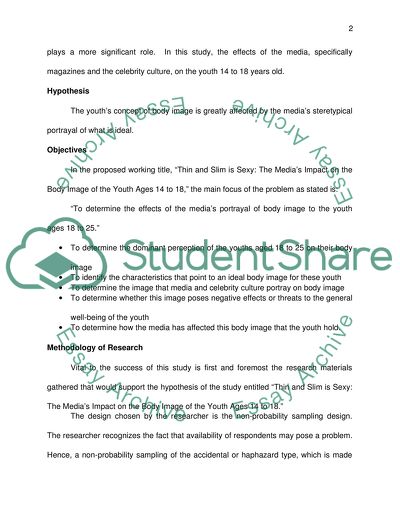 The Medias Impact on the Body Image of the Youth Ages 14 to 18