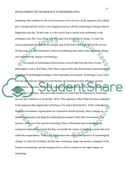 Determinative the Development of Technology