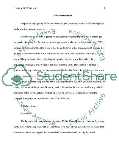 Marketing Plan for Coffee Shop