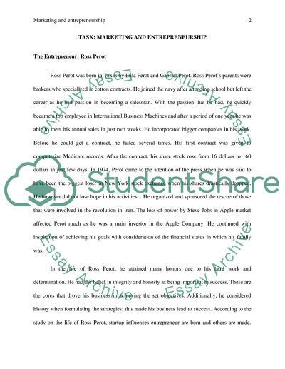 Ross Perot: Marketing and Entrepreneurship