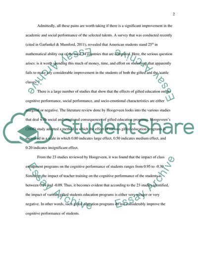 Gifted Education Programs