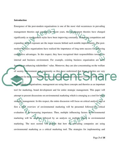 Different Areas of Environmental Marketing