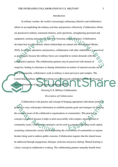 The Increasing Collaboration in U.S. Military