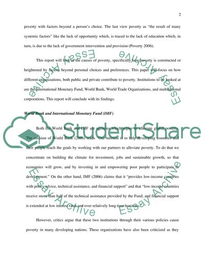 Construction of Poverty