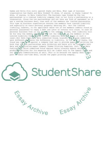 Partnership and Beta Publications