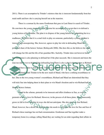 The Use Of The Themes Of Innocence In Fingersmith By Sarah Waters