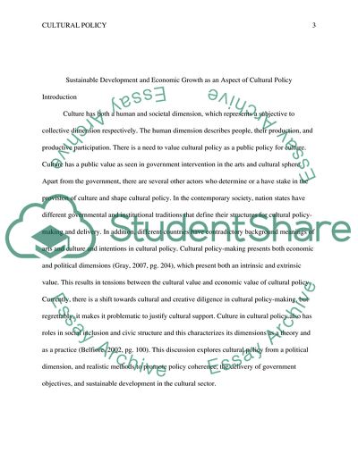 What is Cultural Policy