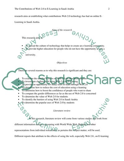 The Contributions of Web 20 in E-Learning in Saudi Arabia