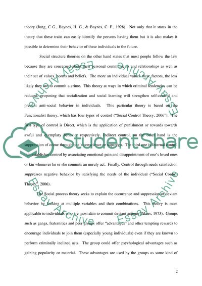 Criminological Theories