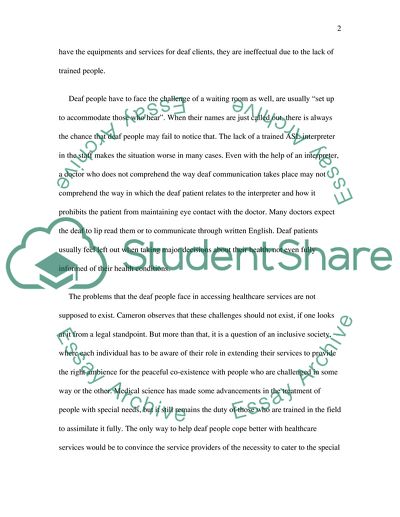 Healthcare Services for the Deaf