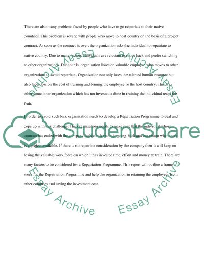 Repatriation Program to Retain Foreign Employees and Save the Investment Costs