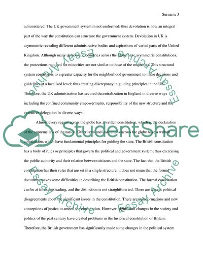 Has Devolution Changed the British System of Government
