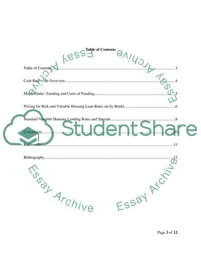 Cash Rate and Bank funding