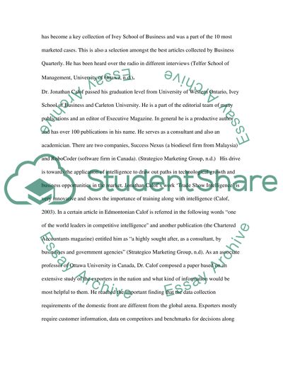 Profile Dr. Jonathan Calof