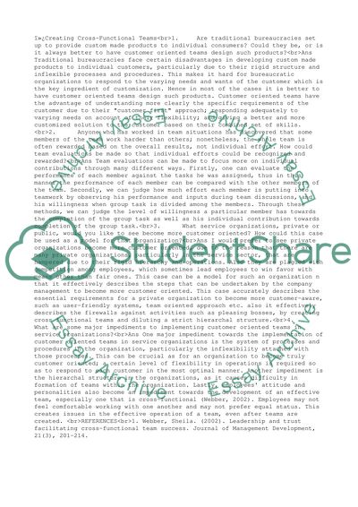 Creating Cross-Functional Teams