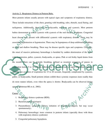 Neonatal Intensive Care