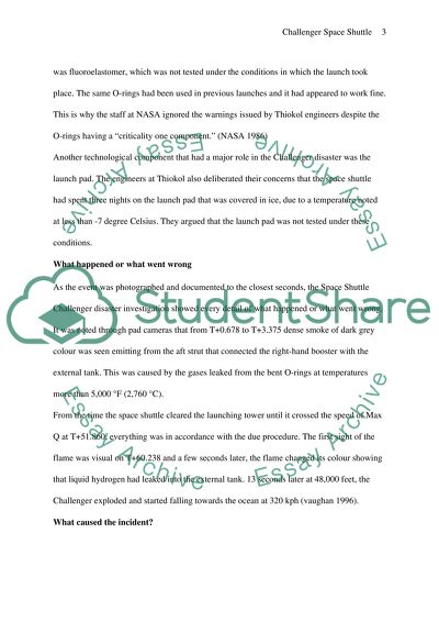 Risky Technology of the Challenger Launch Decision