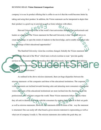 Vision Statement Comparison