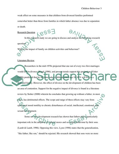 Varying Perceptions of Childrens Behaviour