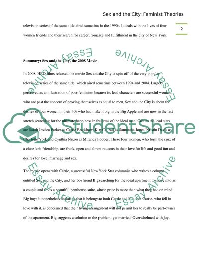 Feminist Theories of Desire in Relation to Sex and the City First Movie