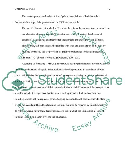 Garden suburb consept