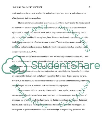 Colony colapse disorder