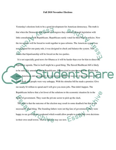 Fall November Elections