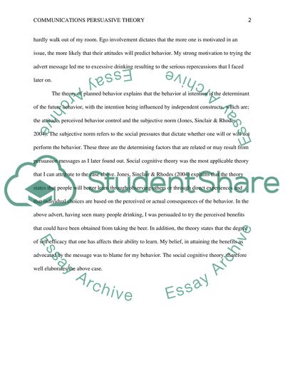 Communications Persuasive theory