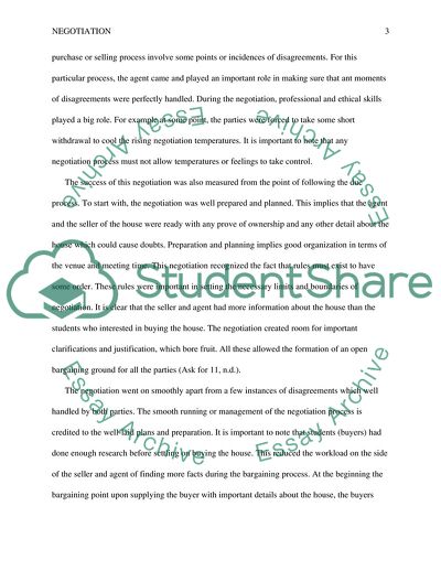 Understanding and Experience of Negotiation