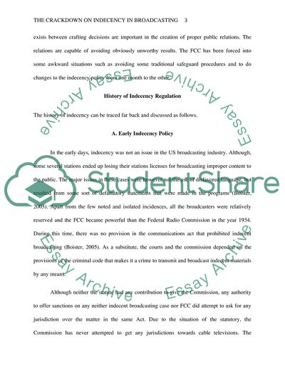 Crackdown on Indecency in Broadcasting by the FCC