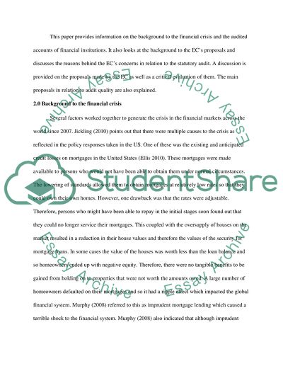 Excesses in the Financial System